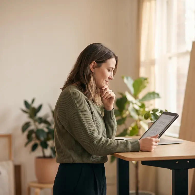 A studio owner reviewing a proposal